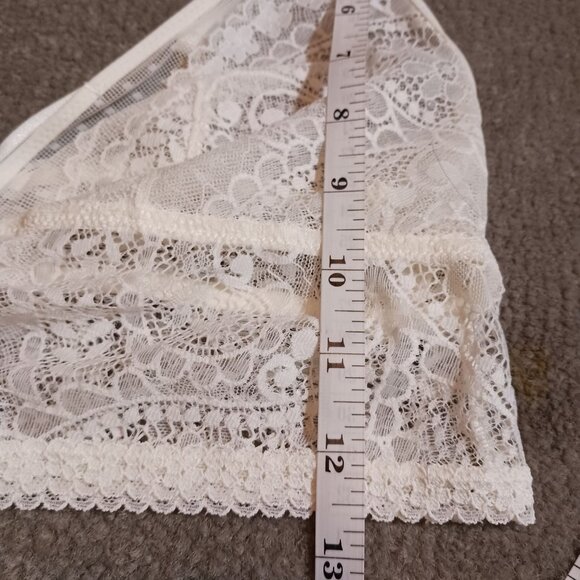 NEW Aerie Paisley Lace Longline‎ Bralette Ivory Size M - Picture 6 of 12
